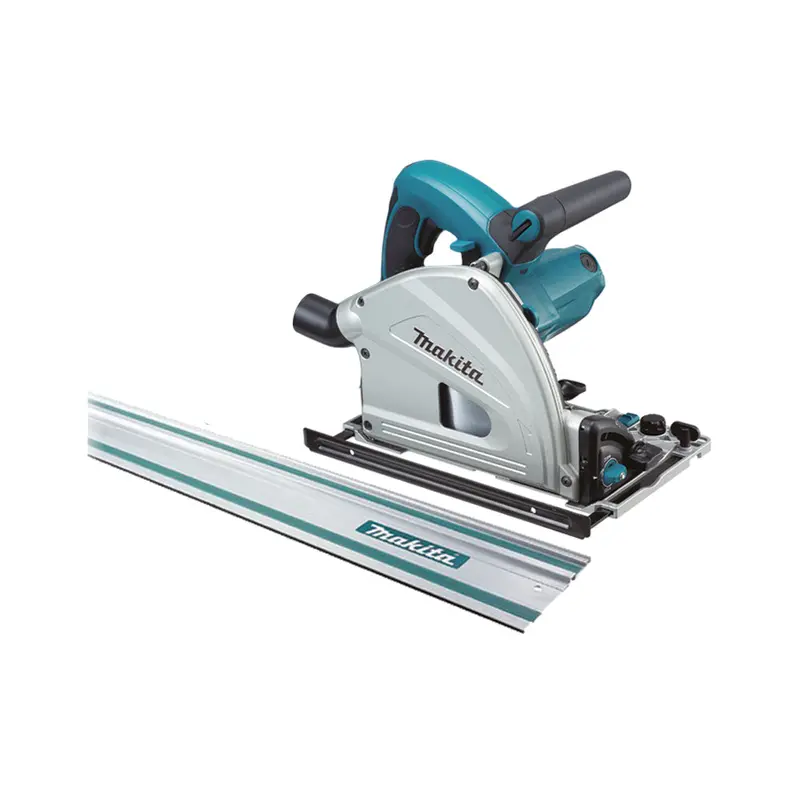 Makita Plunge Cut Saw – 165 Mm Blade, 1300 W Motor, 56 Mm Depth At 90°, Includes 1.4 M Rail 1
