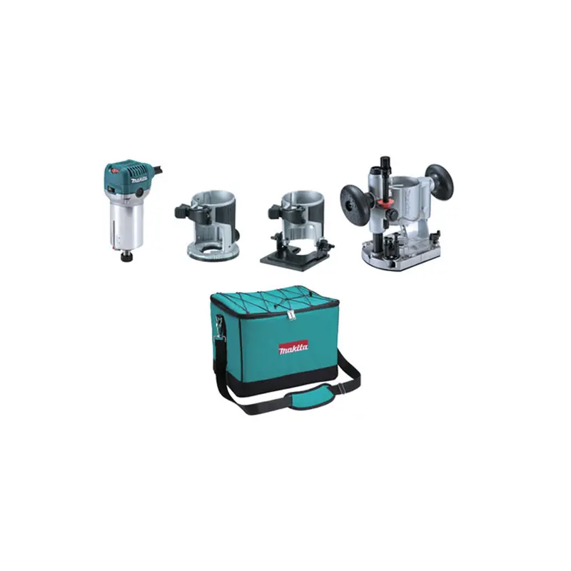 Makita Trim Router – 6.35 Mm Collet, 710W, Includes Tilt & Plunge Bases 1