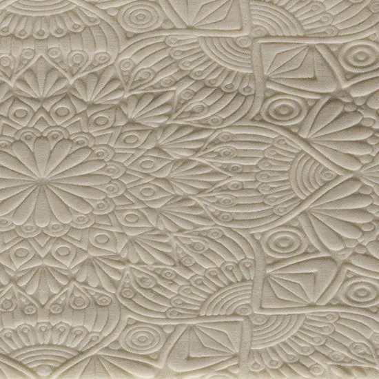 Mandala-Textured Rolling Pin – Intricate Symmetrical Roller For Artistic Clay Surfaces 1