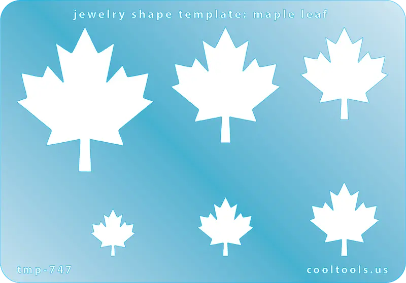 Maple Leaf Jewelry Shape Template 1