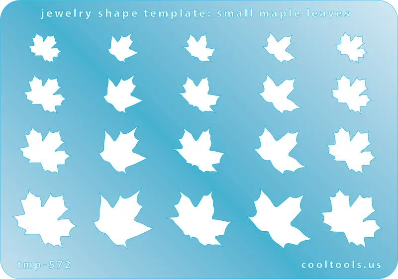 Maple Leaf Jewelry Template – Petite Fall-Themed Metal Cutout 1