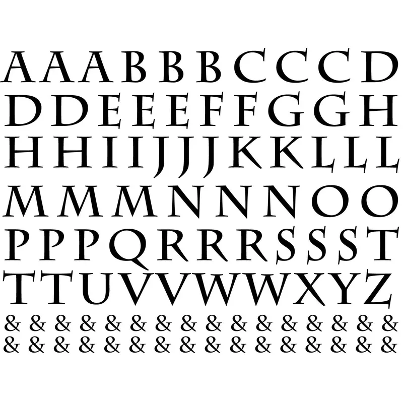 Medieval Alphabet Transfer Decals For Enamel & Ceramic Projects 1