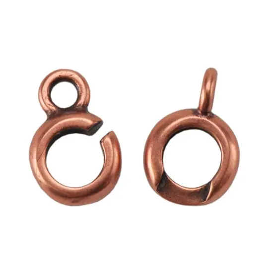 Medium Mini Slip-Lock Hook-And-Eye Copper Clasp – One Set 1
