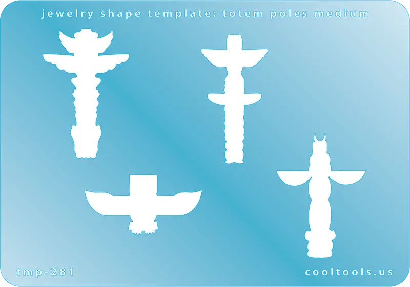 Medium Totem Pole Jewelry Shape Template 1