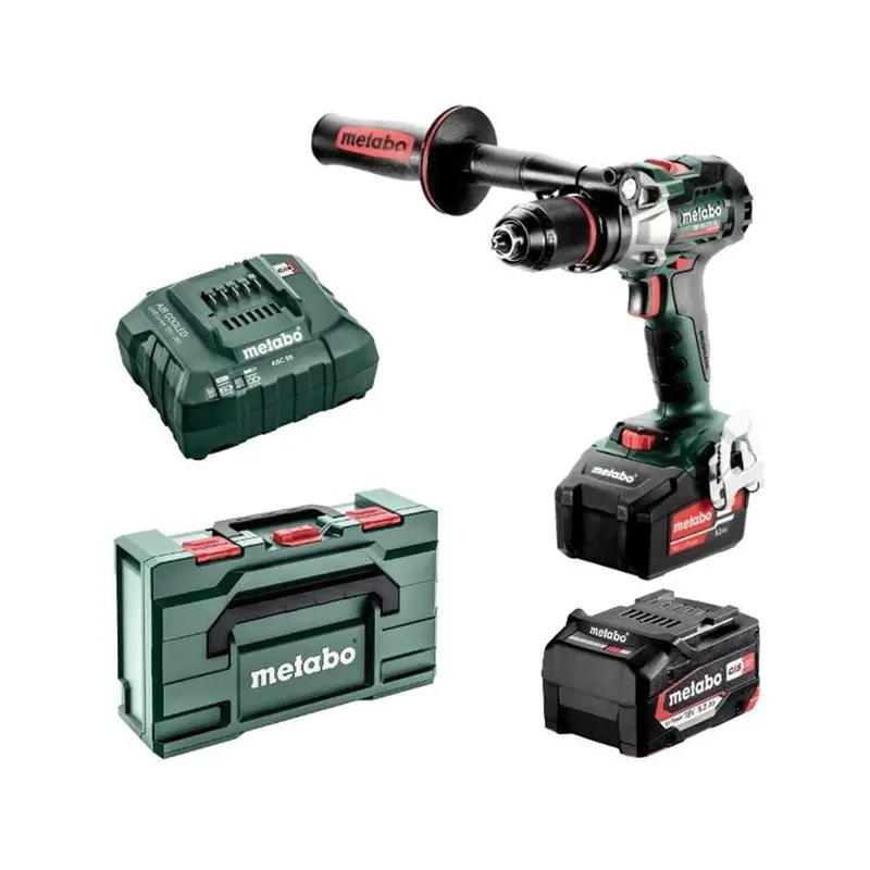 Metabo Bs 18 Ltx Quick Cordless Drill – Bundled With Dual 5.2Ah Batteries And Charger 1