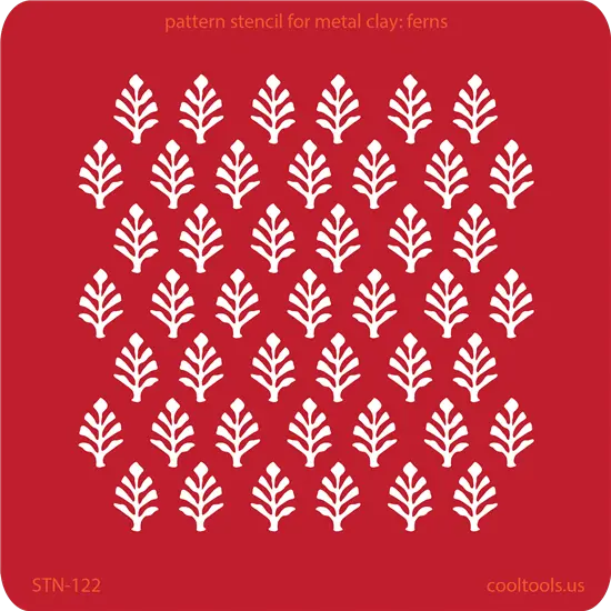 Metal Clay Stencil: Natural Fern Frond Design 1