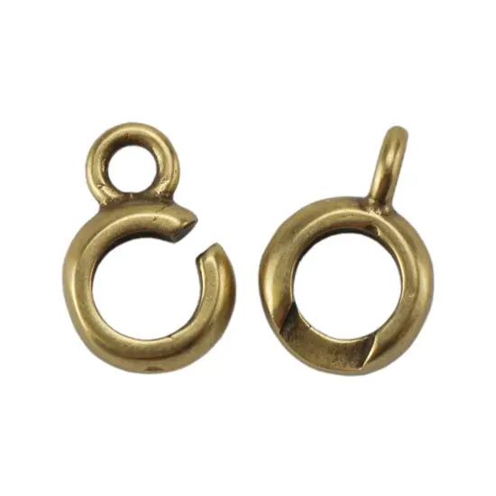 Mini Bronze-Plated Slip-Lock Hook & Eye Clasp – Compact Secure Closure 1