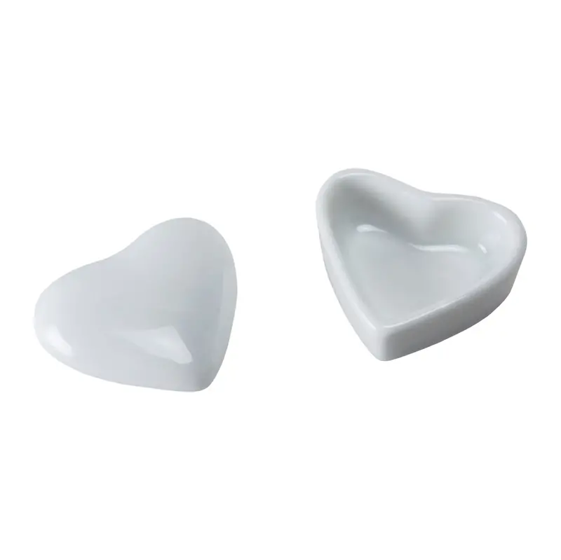 Mini Heart-Shaped Porcelain Trinket Box, 1.25 Inches 1