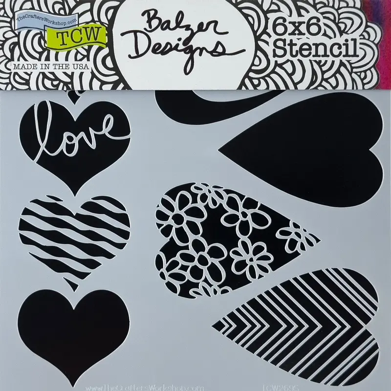 Mini Mix & Match Hearts Design Stencil For Romantic Or Valentine’S Projects 1