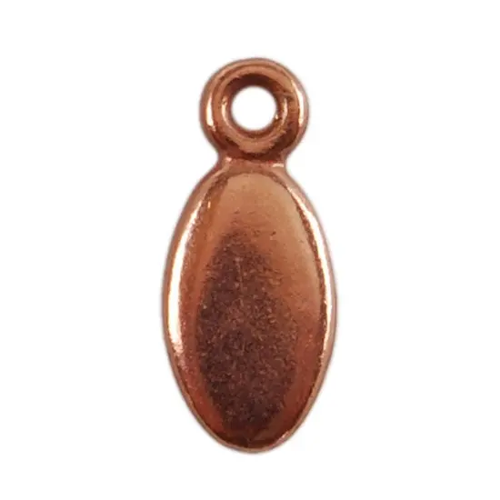 Mini Oval Copper Pendant Blank – 5Mm × 8.5Mm 1