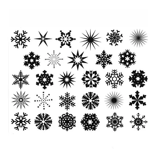 Mini Snowflake Decals Compatible With Enamel, Ceramic, And Glass 1