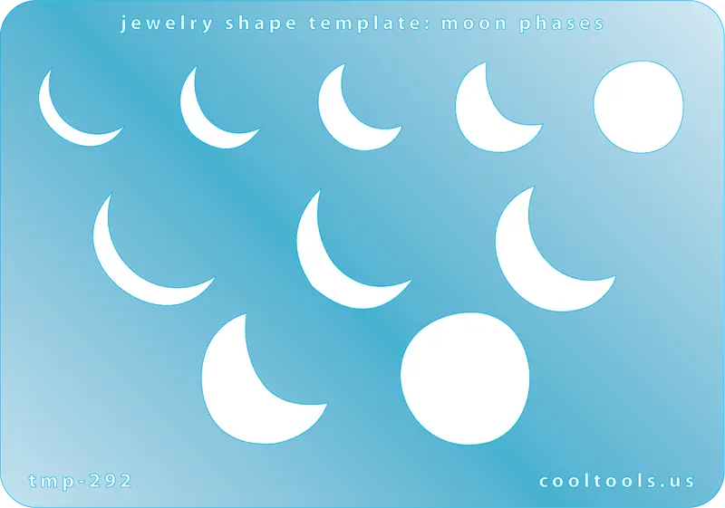 Moon Phase Jewelry Shape Template – Astronomical Design 1