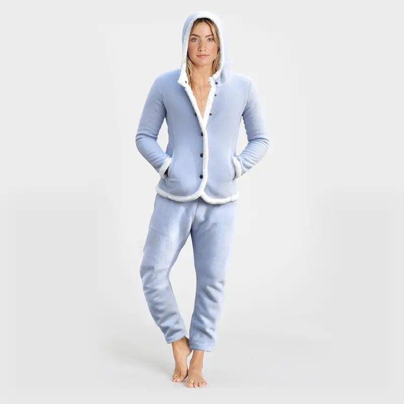 Natalija Queen'D Sherpa-Lined Polar Fleece Sleep & Lounge Suit 1