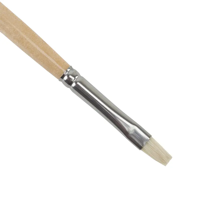 Natural Bristle Flat Brush — 0.25-Inch Width For Smooth Blending 1