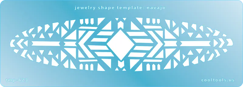 Navajo Jewelry Template – Traditional Tribal Motif Stencil 1