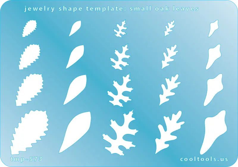Oak Leaf Jewelry Template – Compact Botanical Design For Pendants 1