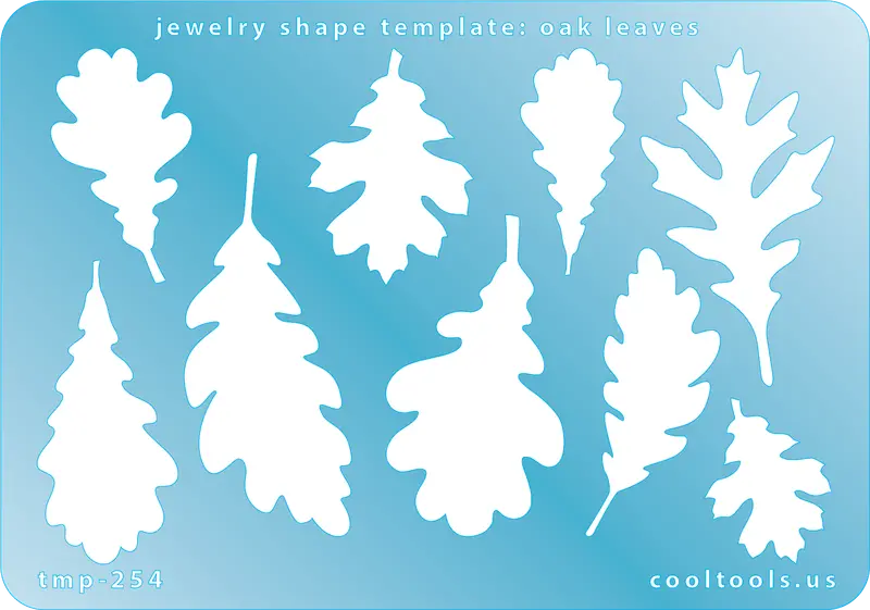 Oak Leaf Jewelry Template – Textured Natural Motif Design 1