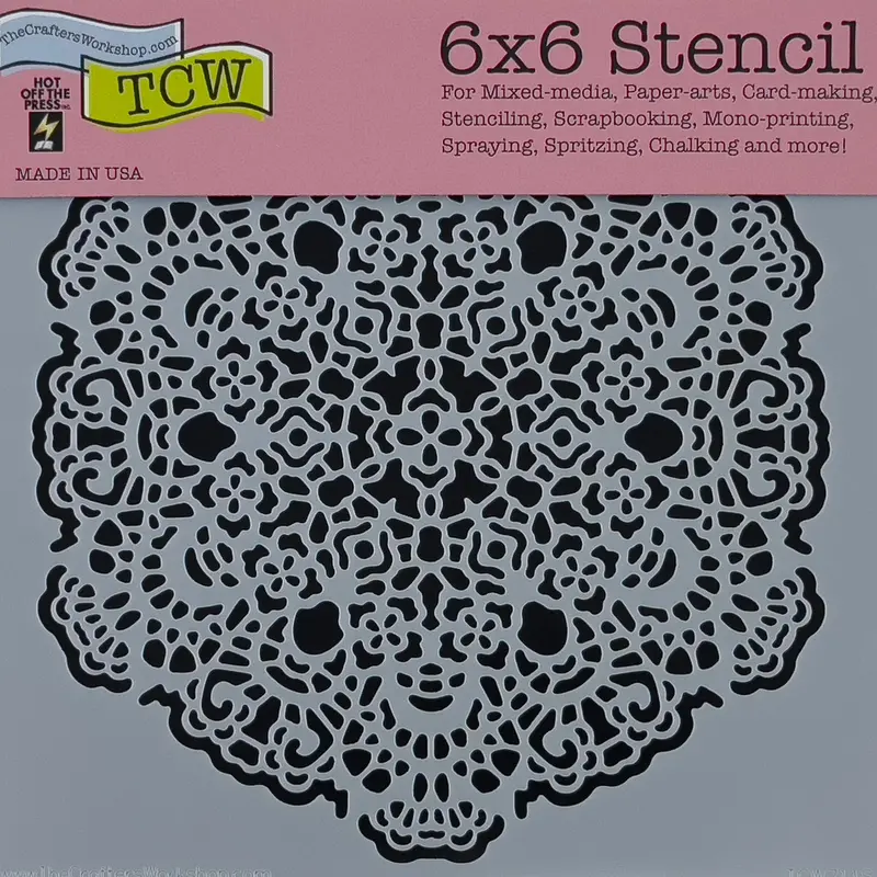 Octagonal Lace Design Stencil For Elegant Surface Detailing 1