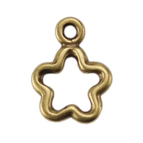Open Floral Bronze Charm – 11Mm × 9Mm (Single Piece) 1