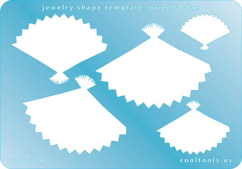 Oriental Fan Jewelry Template For East-Asian Inspired Pendants 1