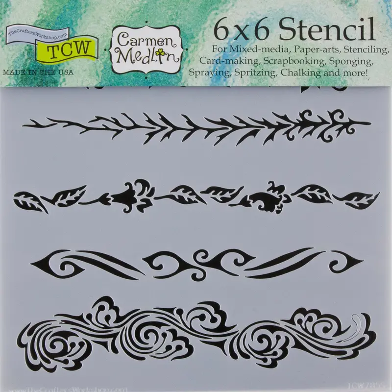 Ornate Border Design Stencil For Crafts And Decor 1