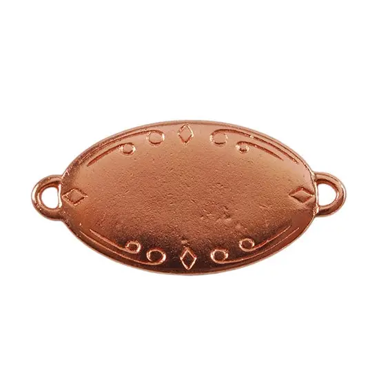 Oval Copper Connector Plate – 28.5Mm × 17.5Mm 1