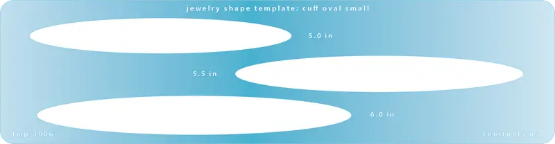 Oval Cuff Template – Small-Scale Bracelet Pattern For Metal Or Polymer Clay 1