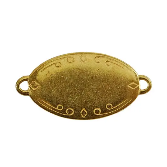 Oval Gold-Plated Connector – 28.5Mm X 17.5Mm (2-Piece Pack) 1