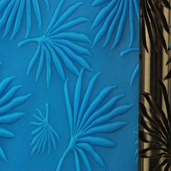 Palm Frond Acrylic Clay Roller – Tropical Texture Tool For Beachy, Organic Clay Designs 1