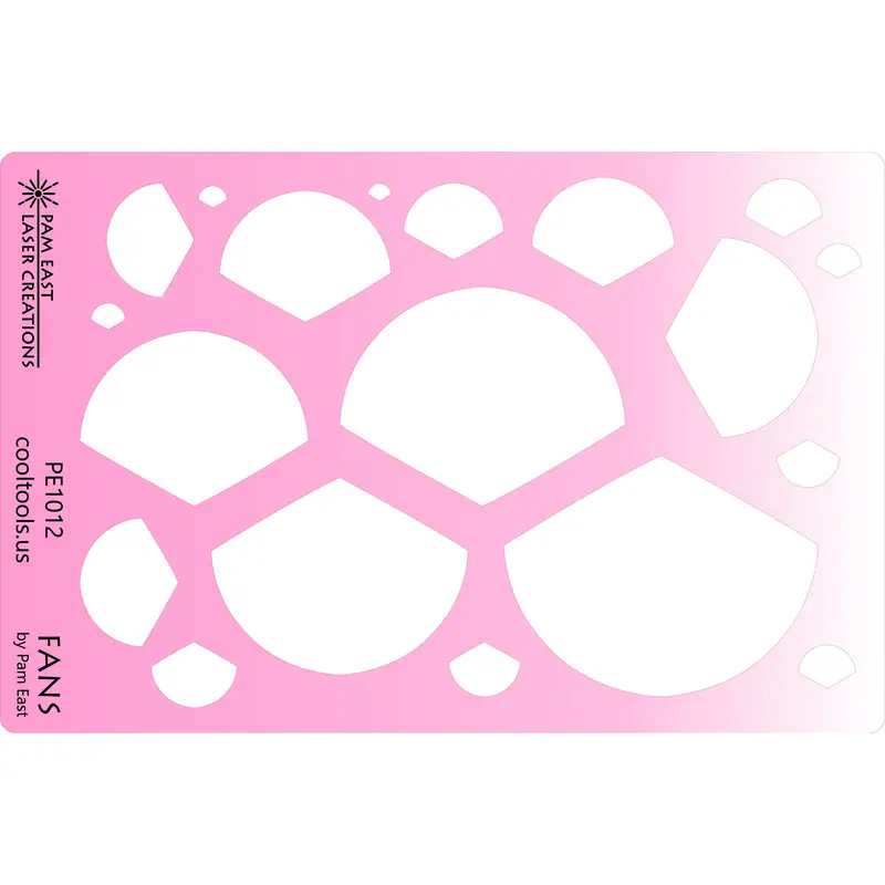 Pam East Fan Motif Template – Craftcast Enameling Stencil Set 1
