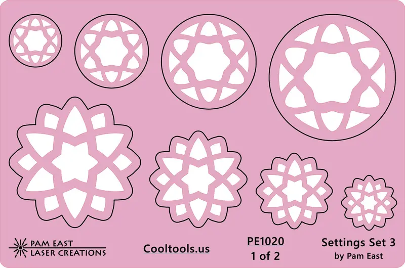 Pam East Glass Setting Template Set 3 – Streamlined Jewelry-Making Pattern Set 1