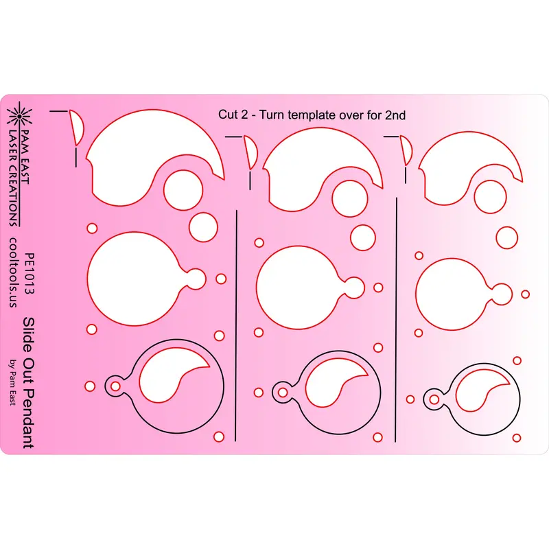 Pam East Slide-Out Pendant Template – Craftcast Enamel Design Pattern 1
