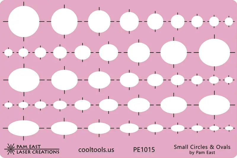 Pam East Small Circles And Ovals Template For Delicate Metal Clay Layouts 1