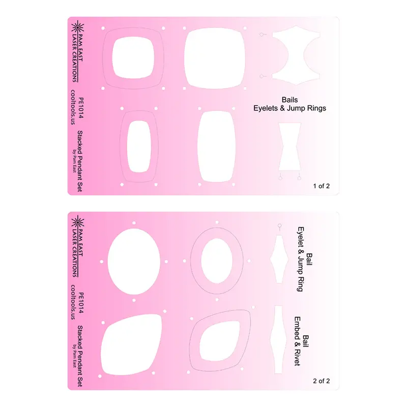 Pam East Stacked Pendant Template – Craftcast Enamel Project Guide 1