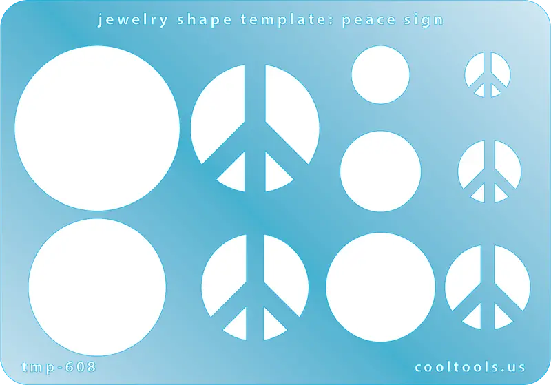 Peace Symbol Jewelry Shape Template 1