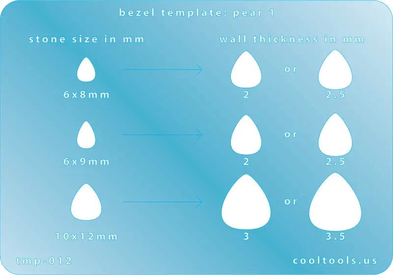 Pear Bezel Template – Version 1 (Classic Outline) 1