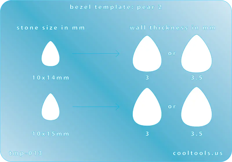 Pear Bezel Template – Version 2 (Symmetrical Shape) 1