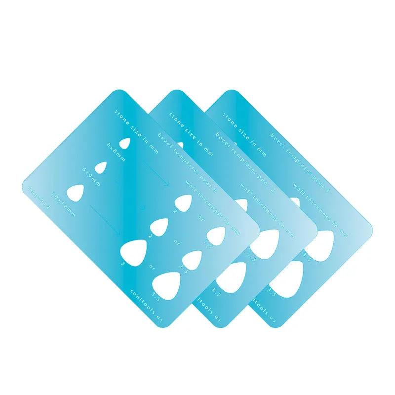 Pear-Shaped Bezel Template Set For Fine Jewelry Design 1