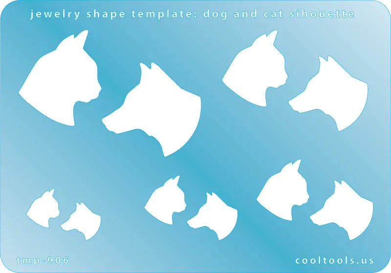 Pet Lover Jewelry Template – Dog And Cat Duo Silhouette 1