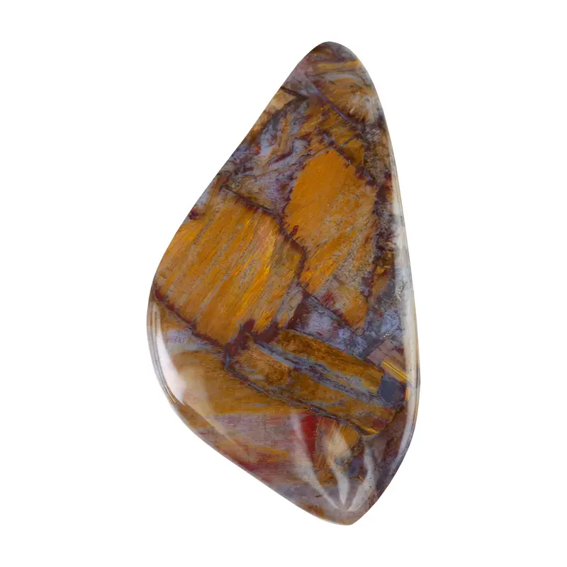 Pietersite Freeform Cabochon – 38Mm × 21Mm Organic Shape Specimen 1