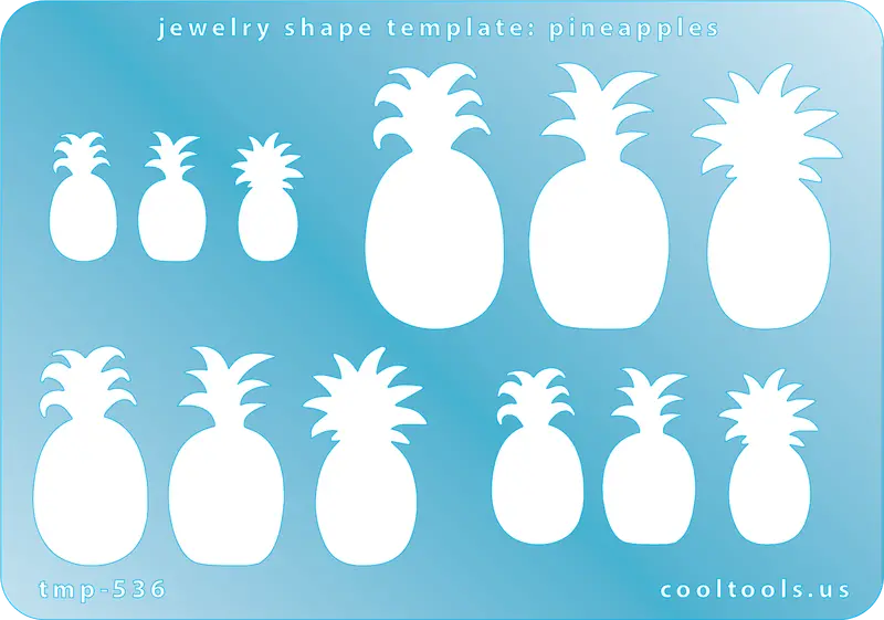 Pineapple Jewelry Template – Tropical Fruit Silhouette 1