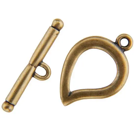 Plain Leaf Bronze Toggle Clasp – 22Mm × 25Mm (1 Set) 1