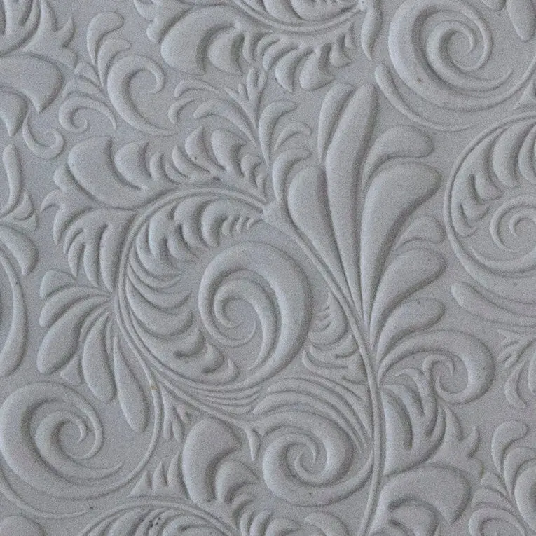 Plume Embossed Texture Tile – Elegant Feather Relief 1