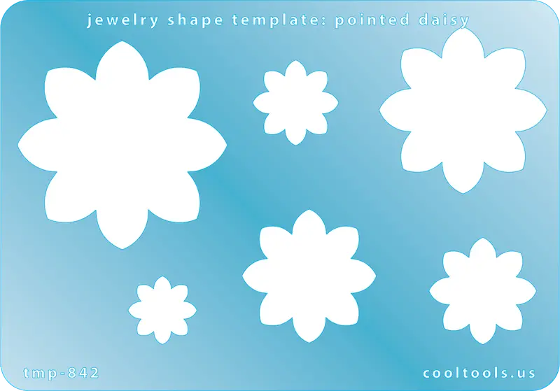 Pointed Daisy Jewelry Shape Template For Floral Yet Edgy Details 1
