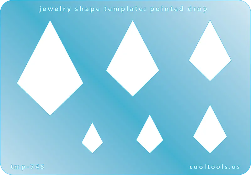 Pointed Drop Jewelry Shape Template 1