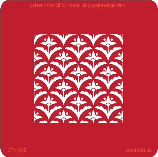 Pointed Garden Metal Clay Stencil 1