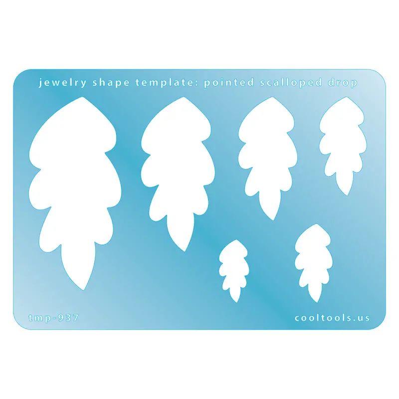 Pointed Scalloped Drop Jewelry Template 1