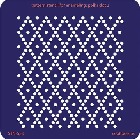Polka Dot Pattern Stencil For Enameling (Set 2) 1