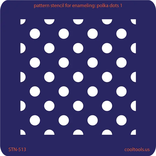 Polka Dots 1 Enameling Stencil For Classic, Rhythmic Pattern Work 1