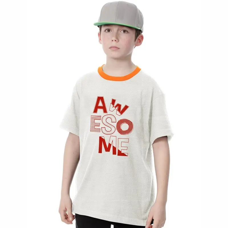 Polo Republica Awesome Ringer T-Shirt For Kids – Bold Retro-Style Graphic Tee 1